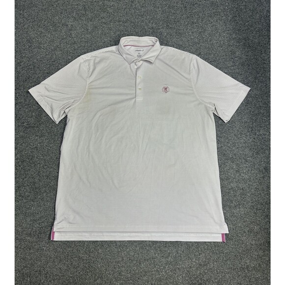 Johnnie-O Golf Polo Shirt Men's XL Short Sleeve Striped Hangin Out Surfing - Picture 1 of 7
